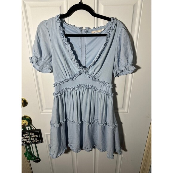 mi ami Dresses & Skirts - Mi ami blue ruffle dress